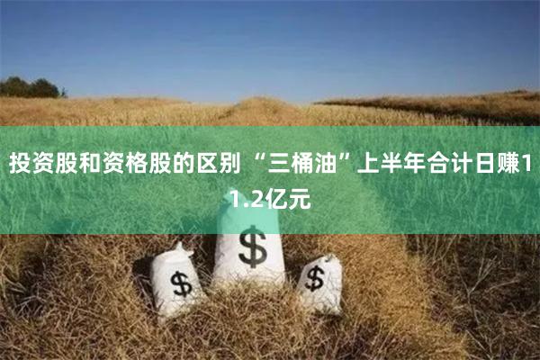 投资股和资格股的区别 “三桶油”上半年合计日赚11.2亿元